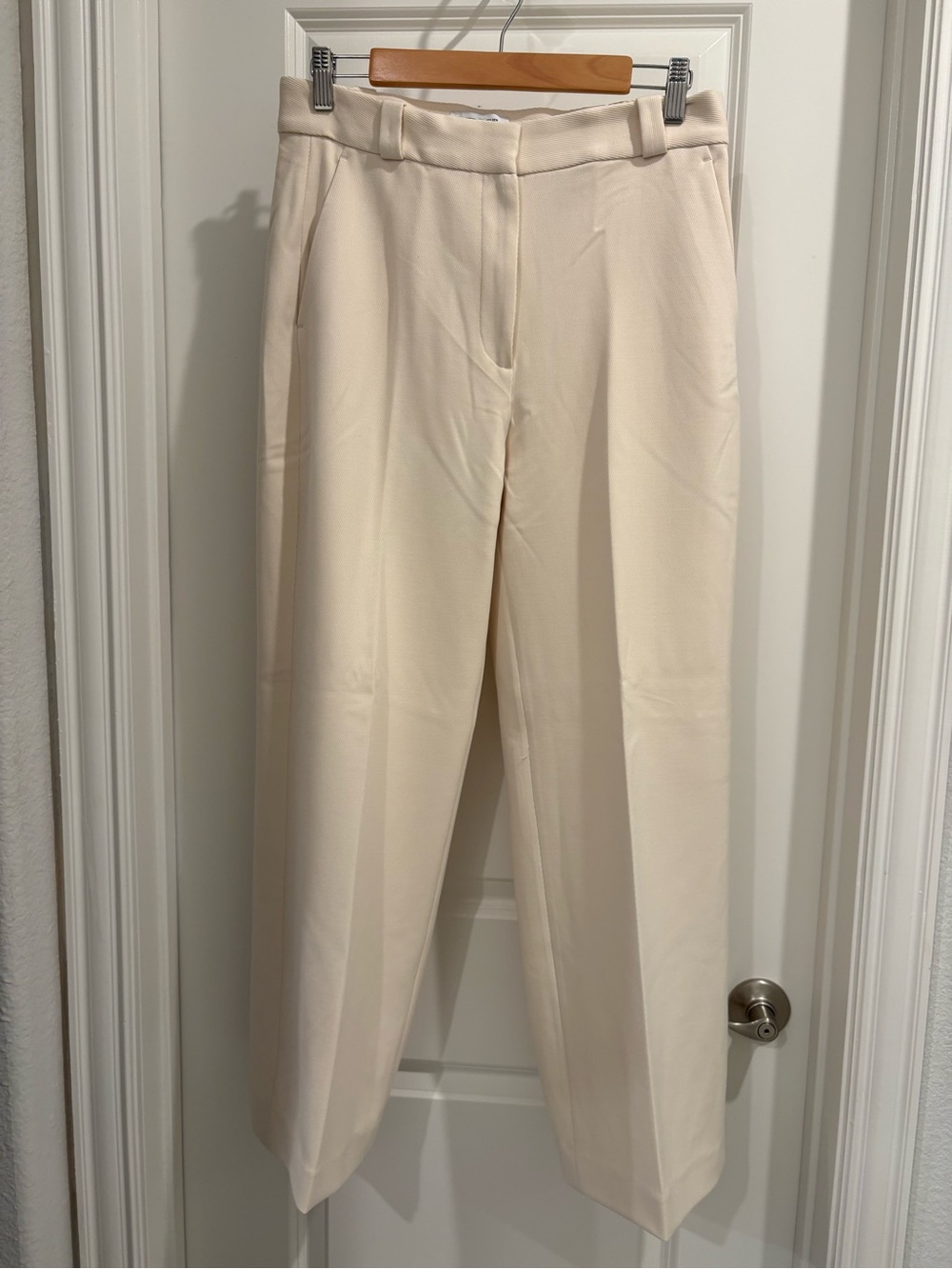 & Other Stories Cream Wide-Leg Trousers